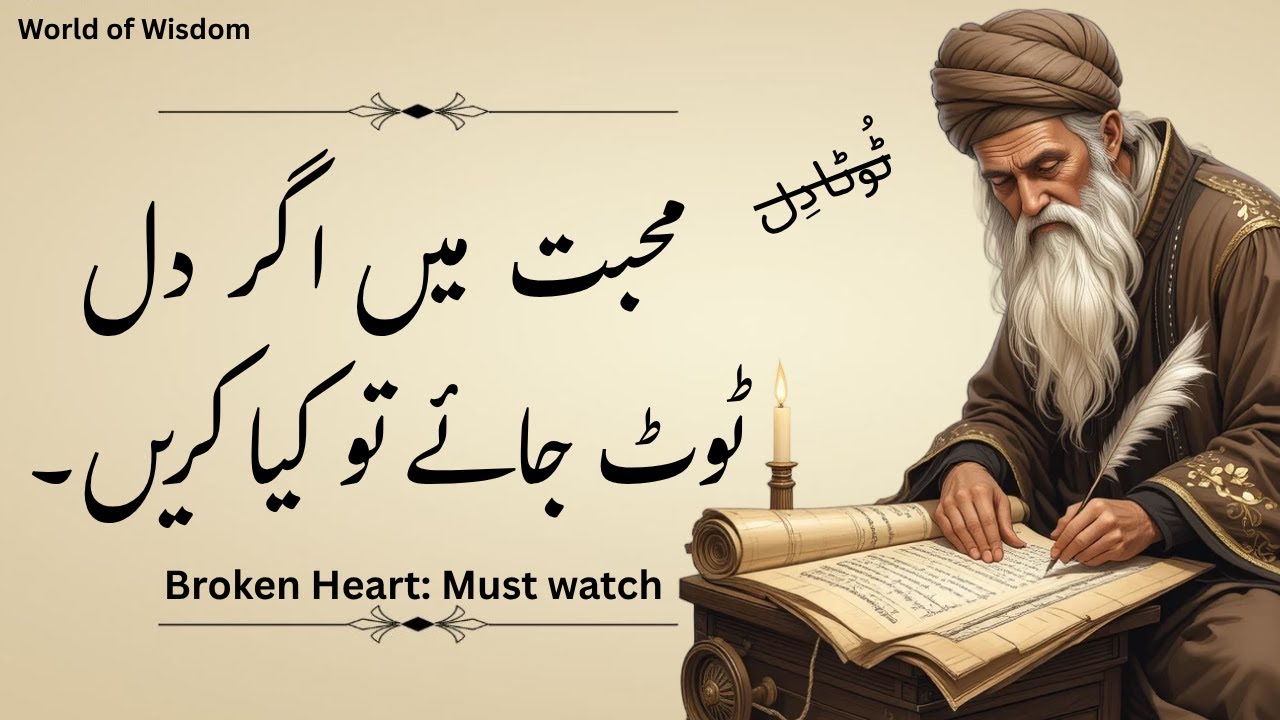 Mohabbat Ma Agr Dil Toot Jaye To | Deep Wisdom Lines About Broken People | World of Wisdom