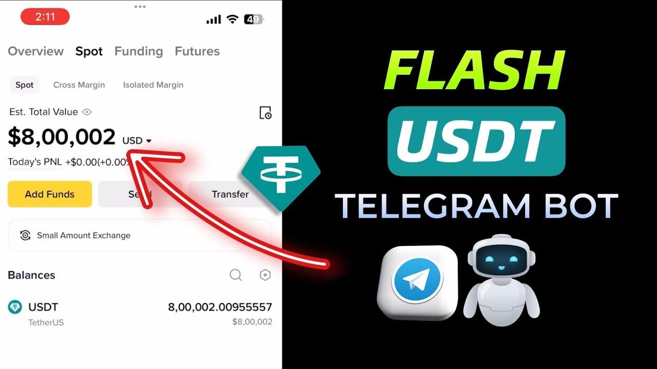 Flash USDT Telegram Bot | 100% working | Binance flash usdt