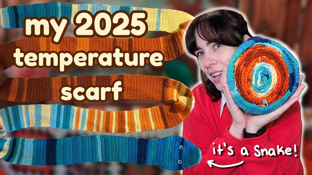 CROCHET 2025 TEMPERATURE project *this year I made a scarf*