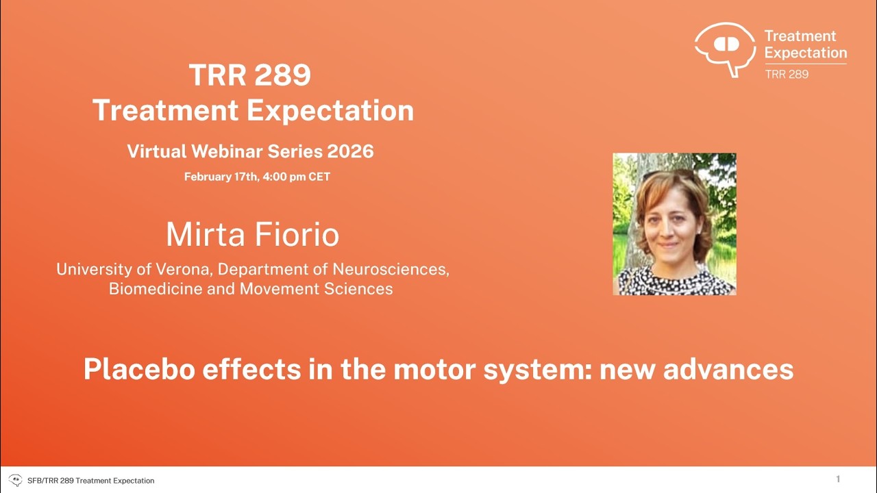 Webinar: Mirta Fiorio - Placebo effects in the motor system