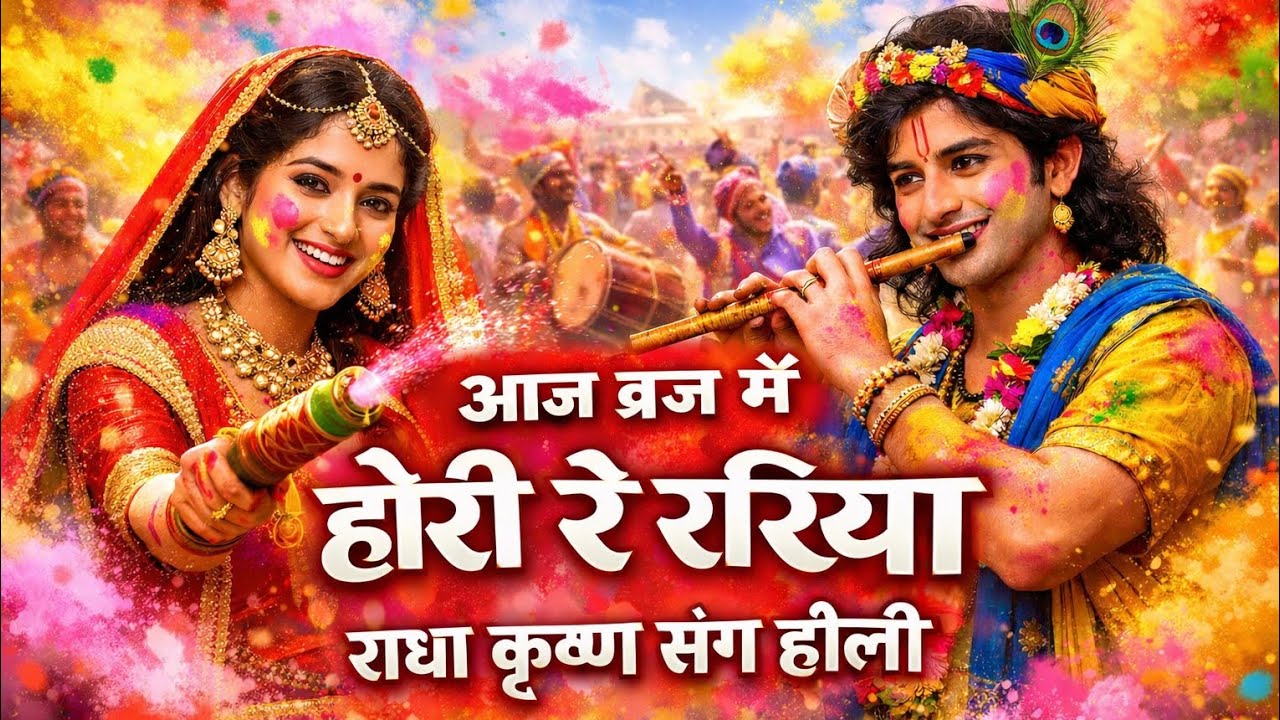 ब्रज की होली 💥 | राधा संग खेले श्याम | Hori Re Rasiya DJ Song Radha Krishna Holi Song 2026 |