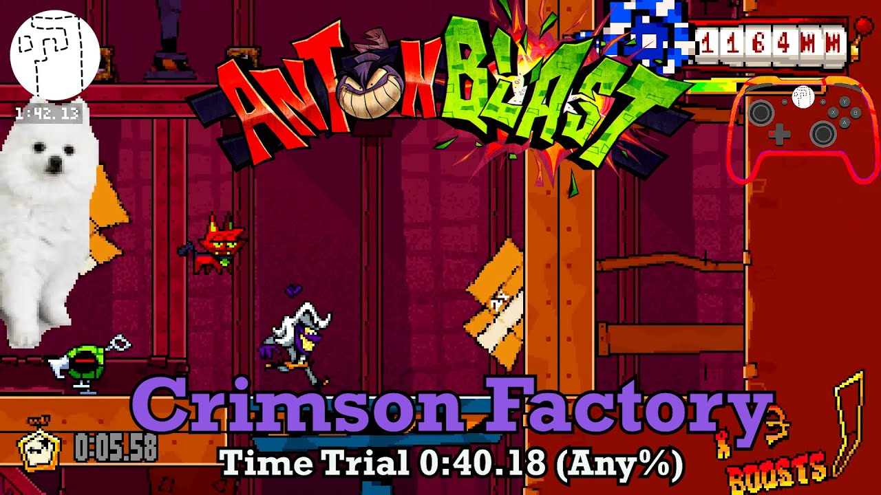 Time Trial 0:40.18 (Any%) | Crimson Factory | ANTONBLAST