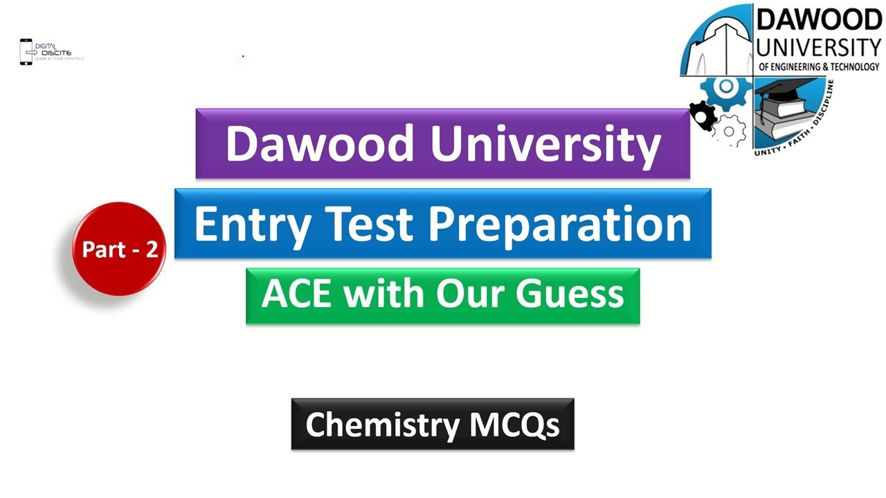 Dawood University Entry Test Preparation Part 2 | DUET Entry Test | Digital Discite