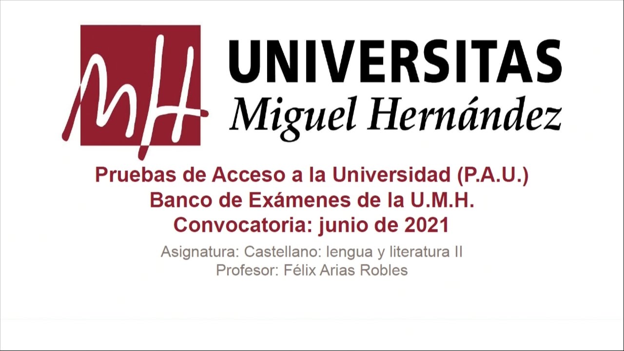 Castellano: Lengua y Literatura II: Junio 2021. Opción A y B