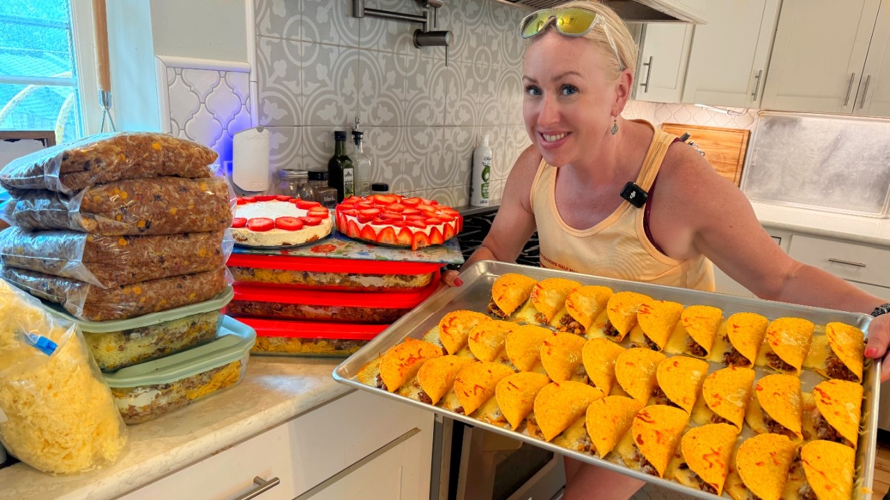 MASSIVE Homemade Freezer Meals from Scratch on a Budget + Epic Meal Prep, Dinners & Desserts for 10!