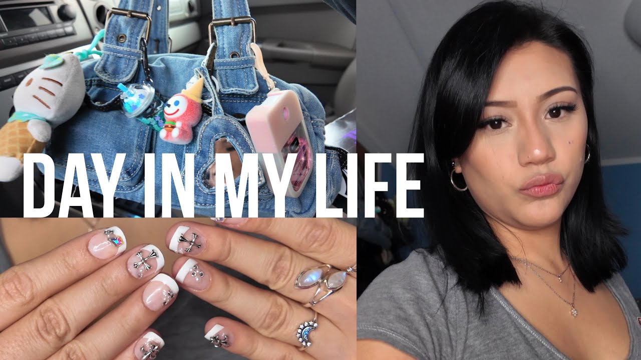 day in my life + doing my birthday nails 🤍
