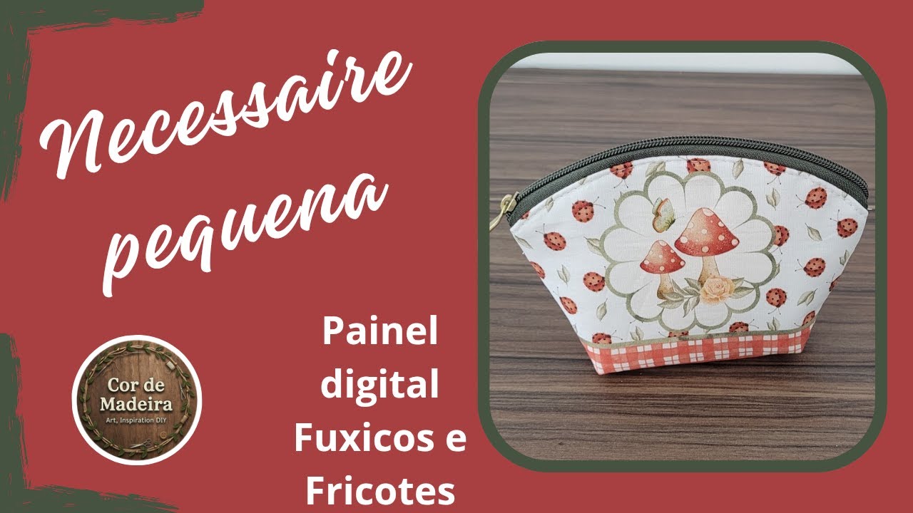 Necessaire pequena da coleção Garden da Fuxicos e Fricotes com viés super rápido e fácil #diy
