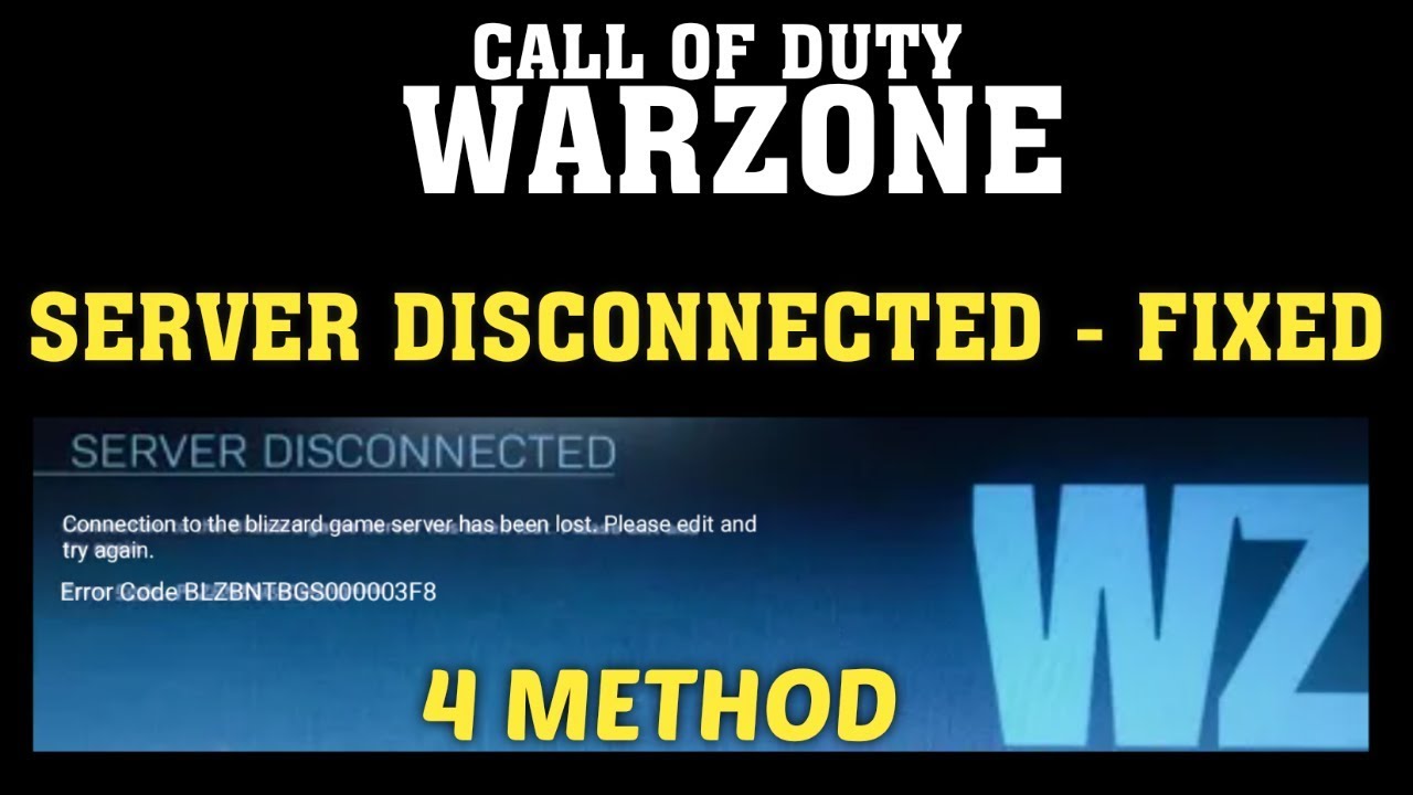 Fix Call Of Duty Warzone Server Disconnected || Connected To The Blizzard Game Server Has Been Lost