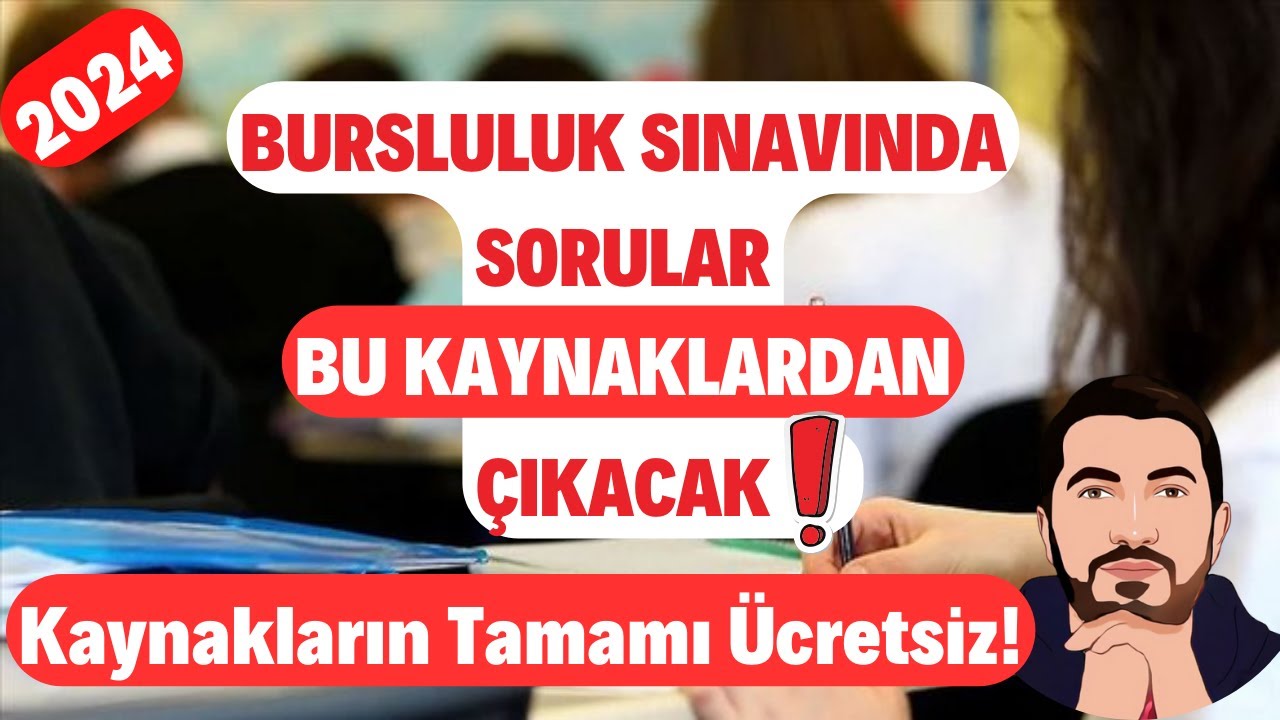 2024 Bursluluk Sınavında Sorular Bu Kaynaklardan Çıkacak! MEB Paylaştı!Ücretsiz KAZANDIRAN Kaynaklar