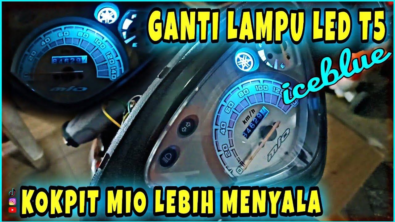 GANTI LAMPU SPEEDOMETER MIO SPORTY‼️PASANG LAMPU LED T5 DI SPIDOMETER MIO SMILE #miosporty #miosmile