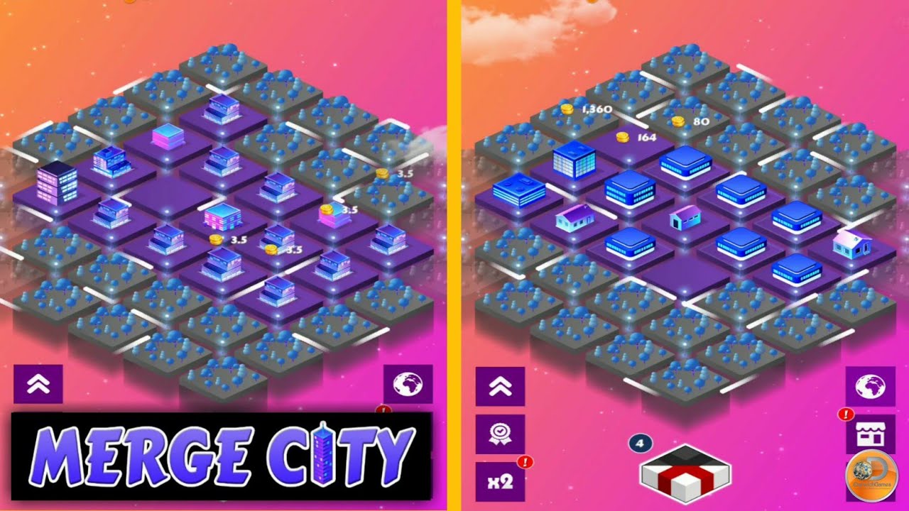 Merge City: idle city building game - Gameplay (Android)