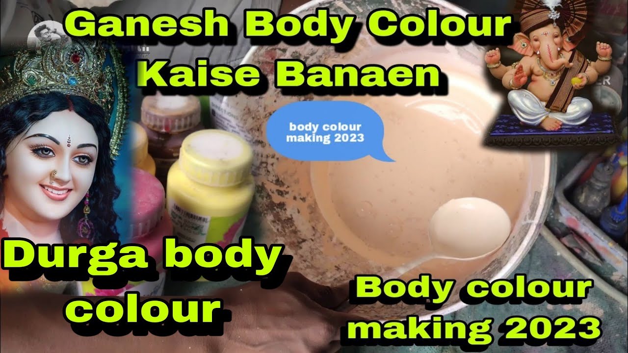 #Ganesh body colour Kaise banaen🤔🤔 #ganesha #body colour making#Durga  @KanhaArt👍👍