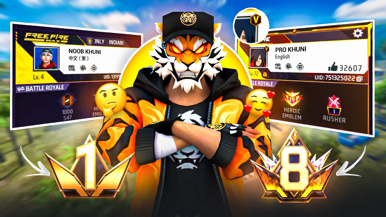 Transforming ₹1 Noob ID into ₹10,00,000 PRO ID in Just 24 Hours 😱 - Garena Free Fire