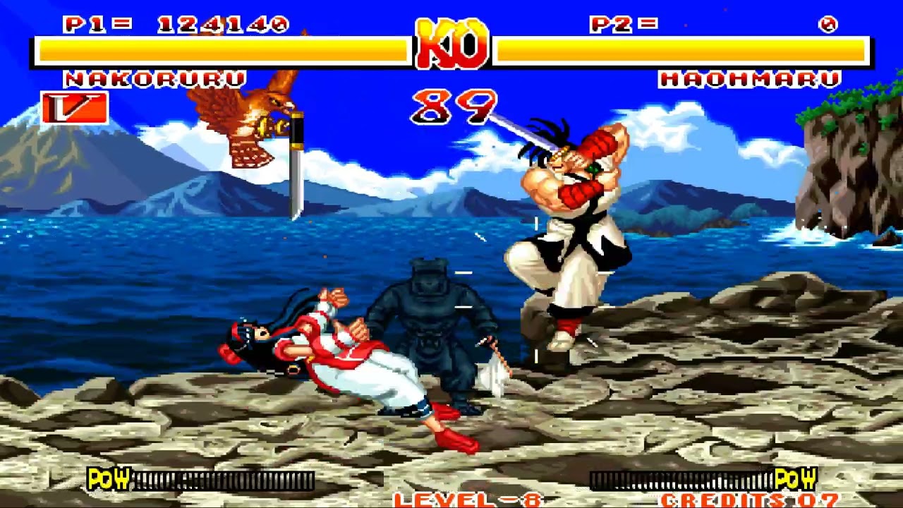 Nakoruru's grab attack while fighting without a weapon