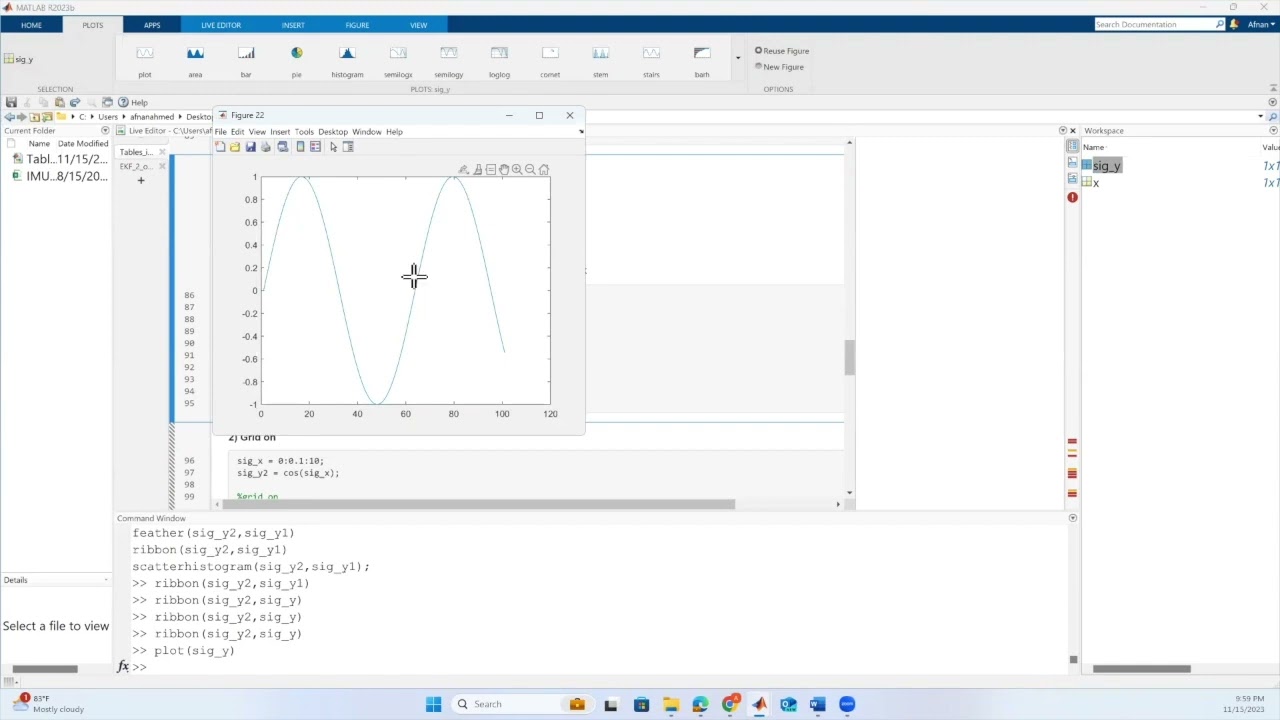 2D Plot line in MATLAB