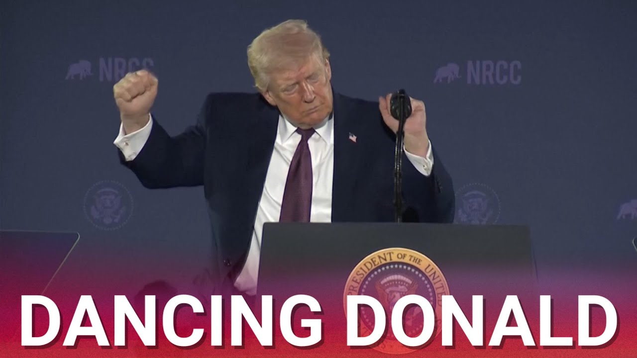 Watch: Trump breaks into his famous YMCA dance