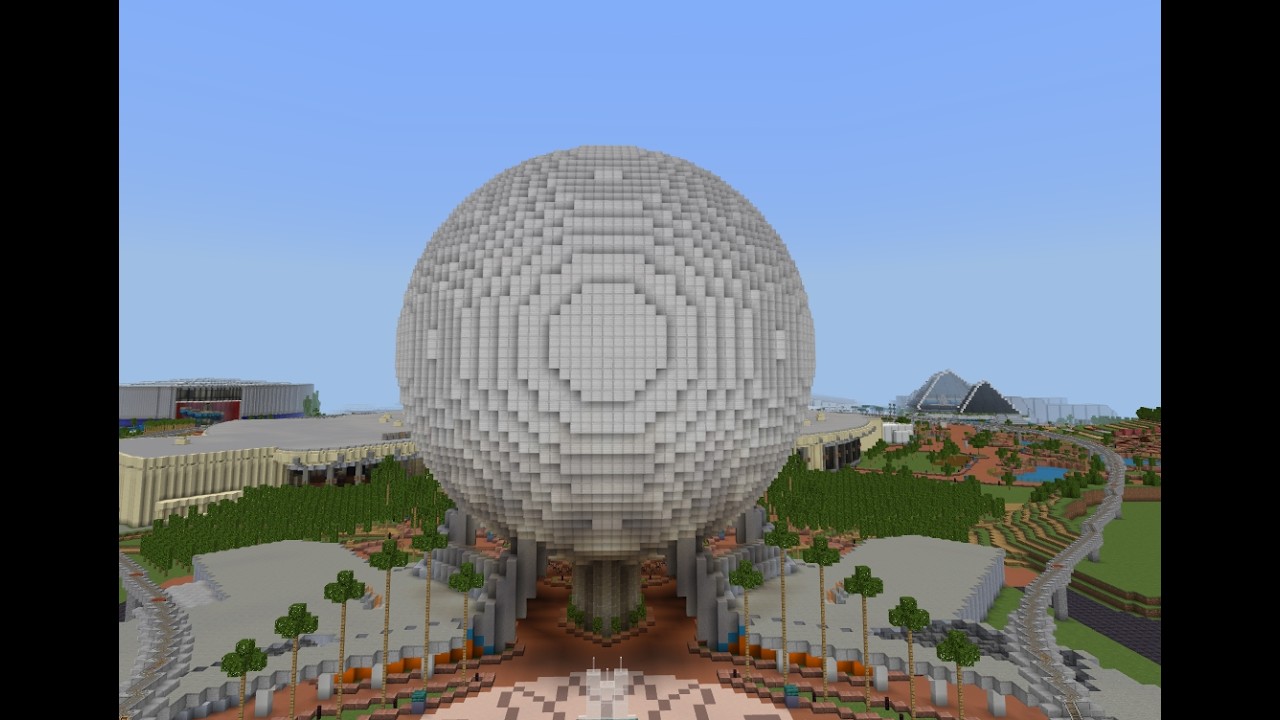 Minecraft Tour of EPCOT Center (1982)- Spaceship Earth & Universe of Energy