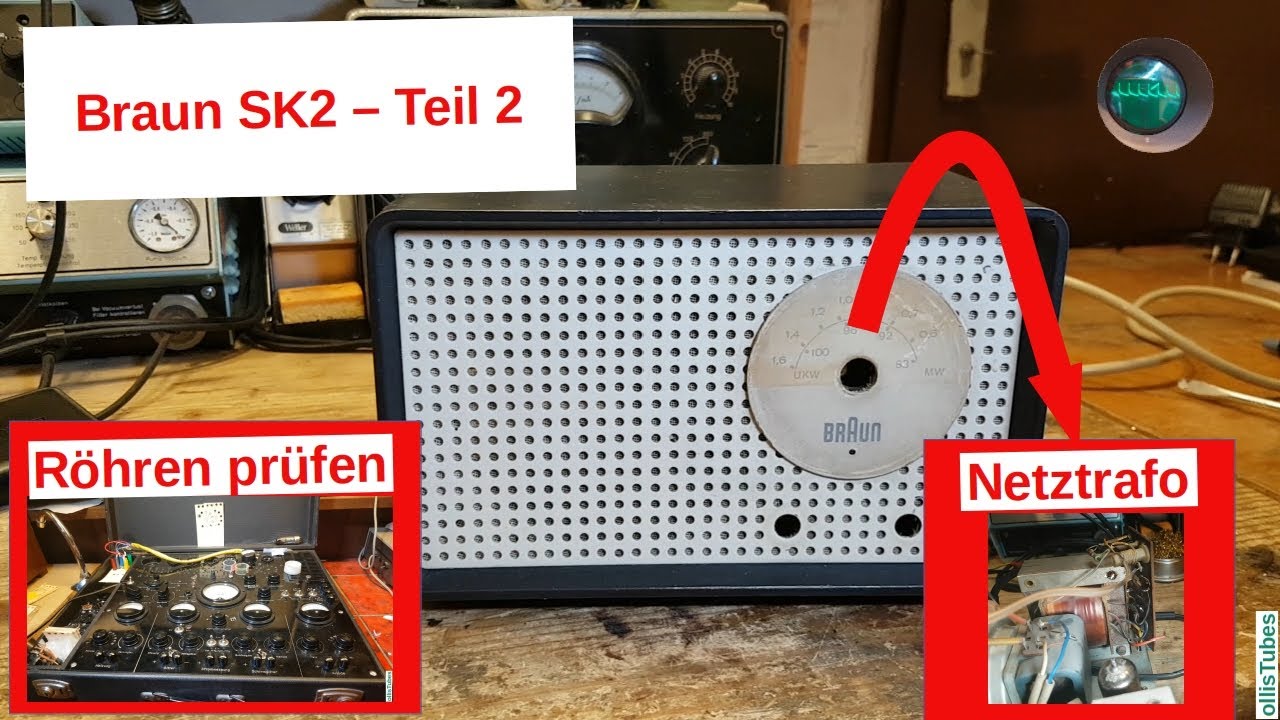 UKW Empfang schwach, Netzschalter, Röhrenprüfung,  - Braun SK2b Teil 2