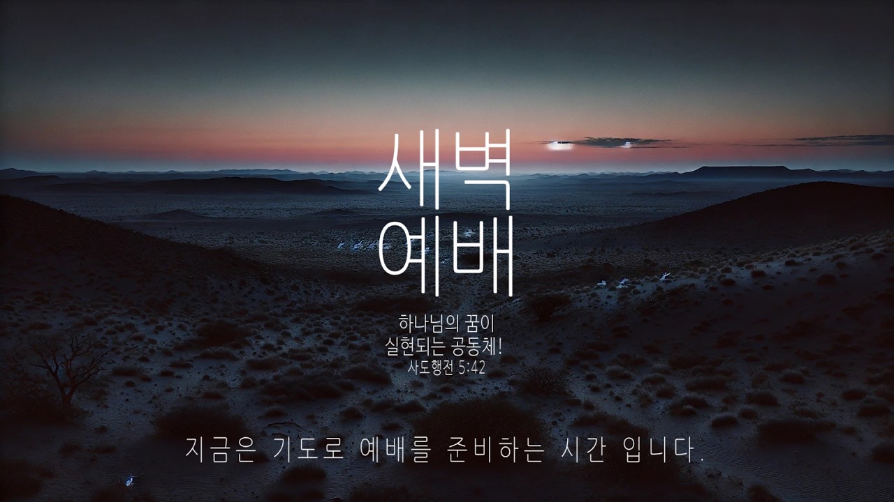 이천중앙교회 26년 2월 22일 새벽예배