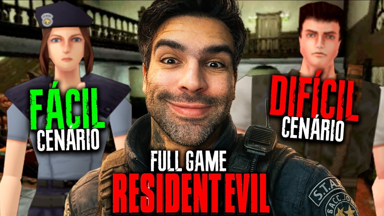 RESIDENT EVIL 1 (1996) JILL + CHRIS - NASCE A LENDA! (JOGO COMPLETO)