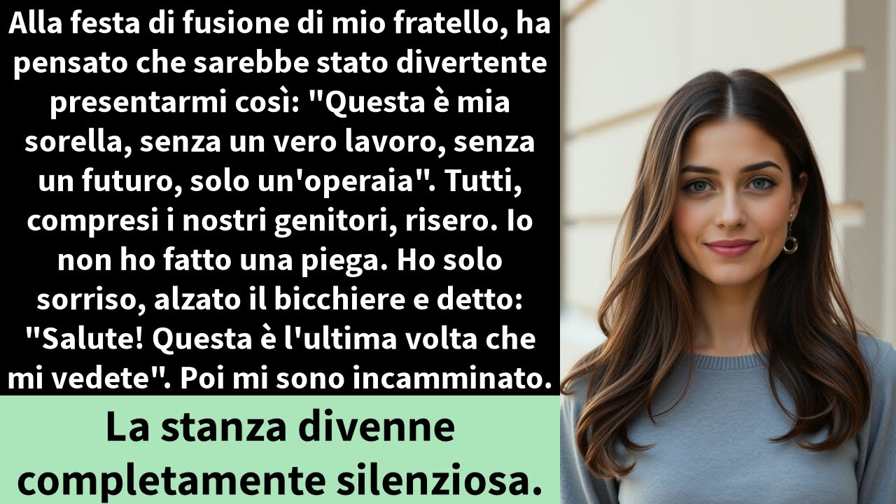 Alla festa di fusione di mio fratello, ha pensato che sarebbe stato divertente presentarmi così: