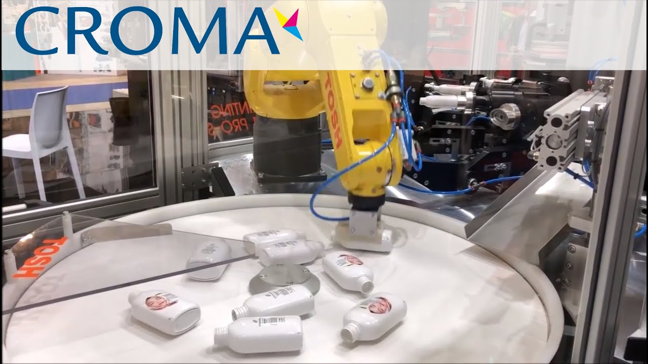 Brazo mecanizado para carga automática en máquina de tampografía