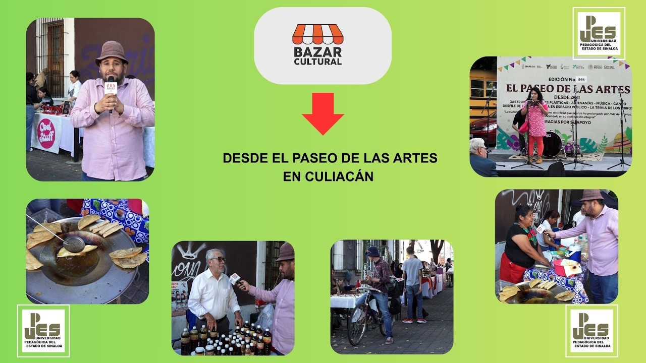 BAZAR CULTURAL DESDE EL PASEO DE LAS ARTES EN CULIACÁN.