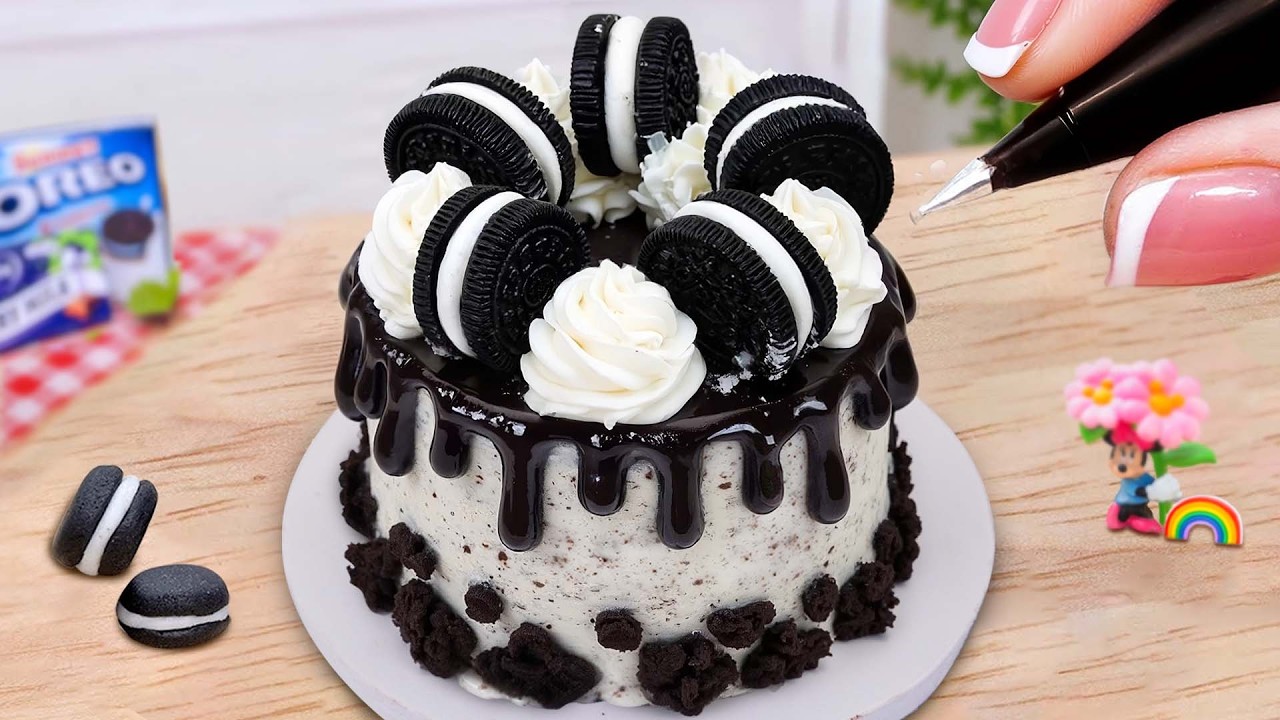 🍪 The Ultimate Oreo Cream Cake Experience🤎 Satisfying ASMR Mini Cooking