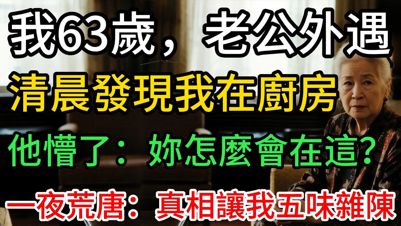 我63歲，那一夜，丈夫外遇，清晨發現我在廚房，他懵了：你什麼時候回來的？真相卻讓我五味雜陳