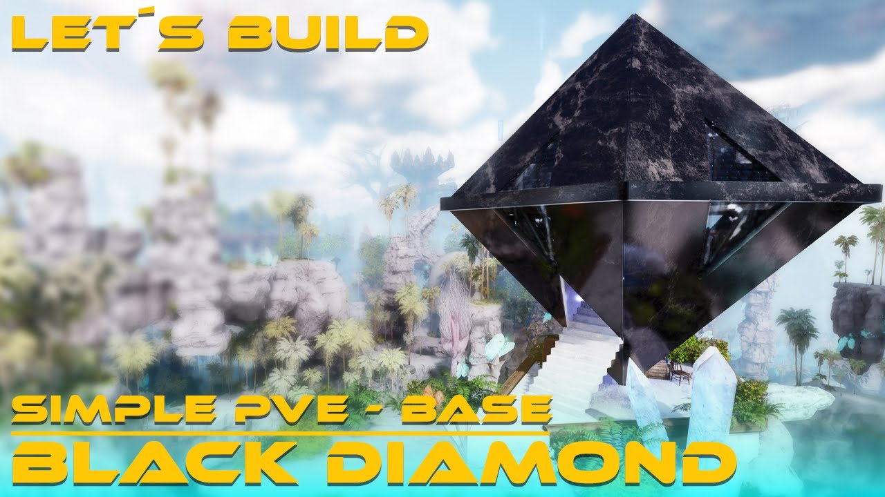 ARK  Survival Ascended Simple PvE Base / Black Diamond Base / ASA Base Build / ASA Base