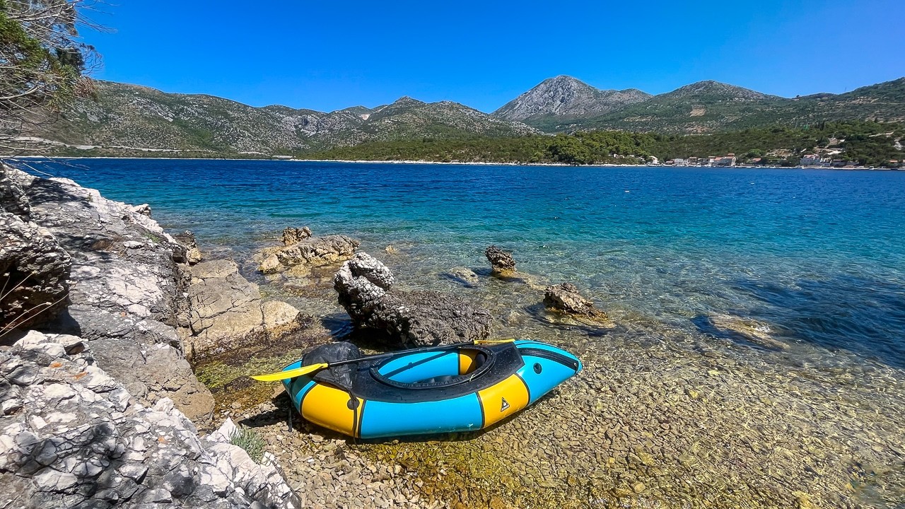 Croatia 2025-07-11: Packrafting Slano Bay