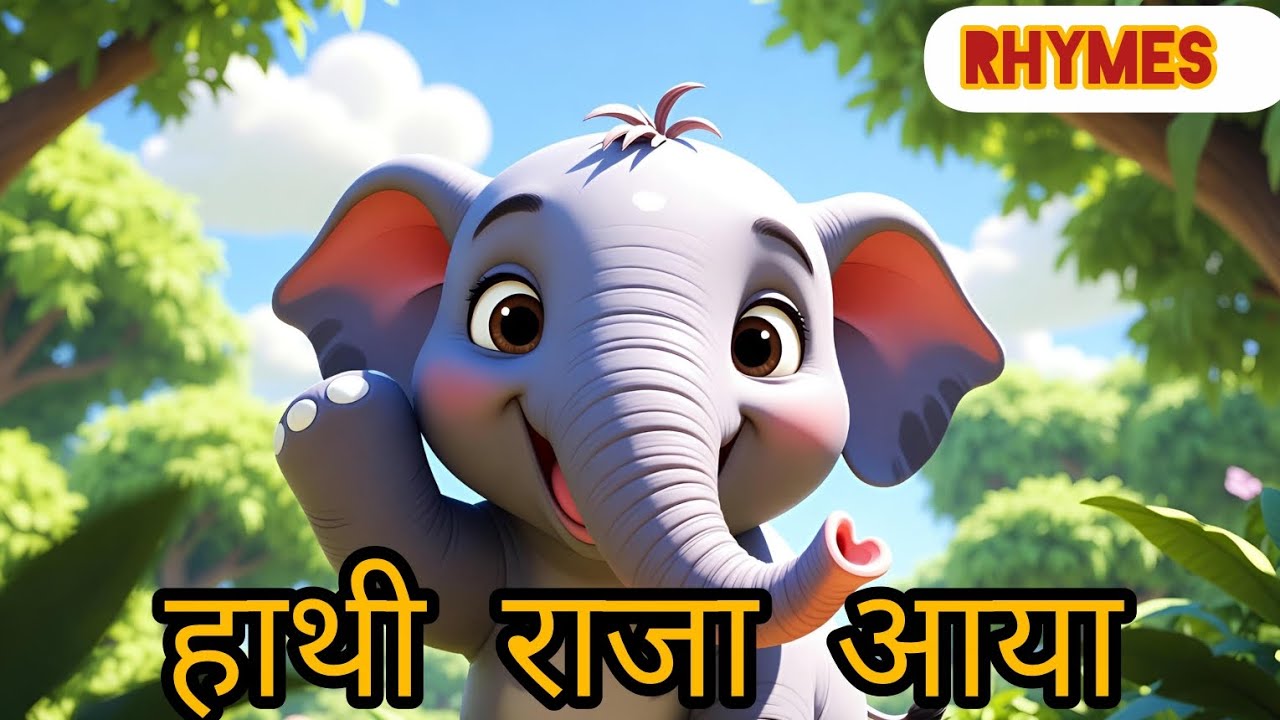 हाथी राजा आया 🐘🎶 | Cute Elephant Rhyme | Kids Rhymes Hindi  