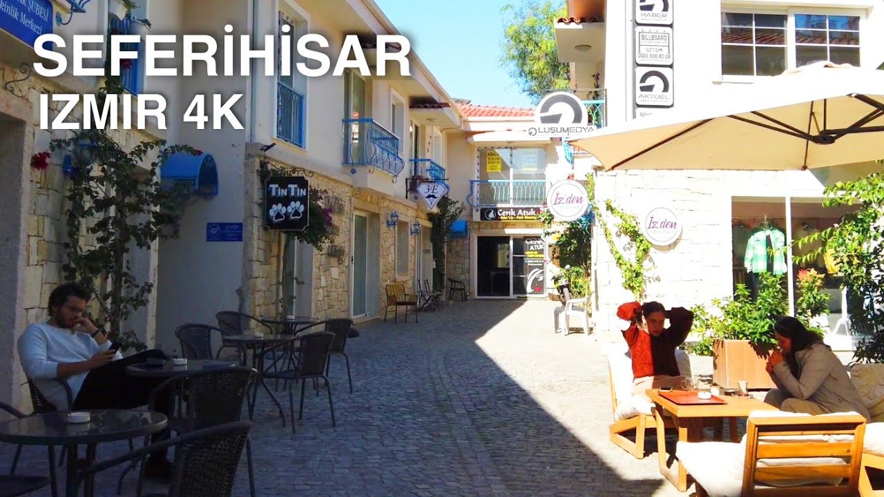 [4K] Izmir Turkey |SEFERİHİSAR Town Center Walking Tour, 26 October 2021