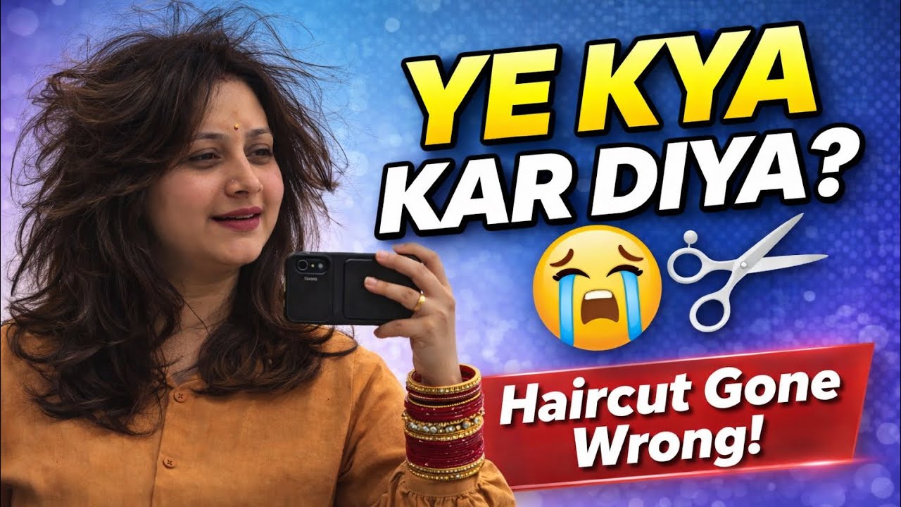 YE KYA KAR DIYA😭||MERE BAAL KHARAB KAR DIYE😭✂️