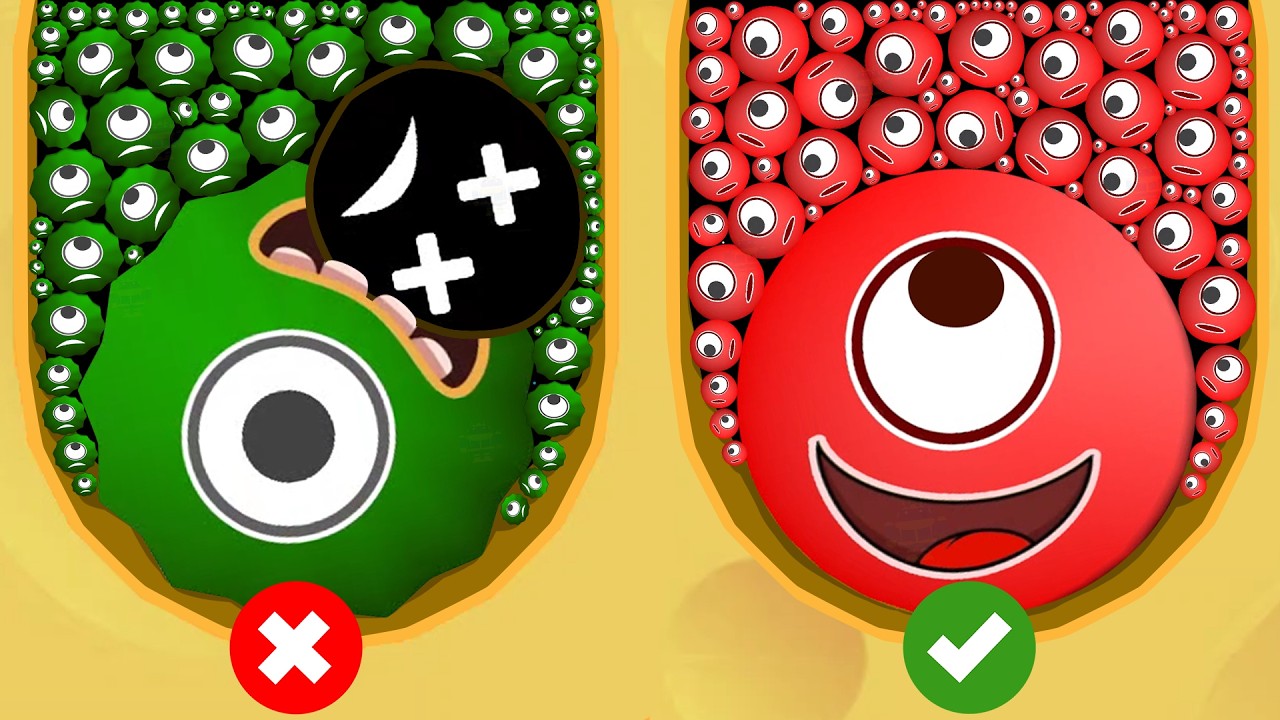 HUNGRY BALLS FAILS VS PRO TRICKS - Android / iOS ASMR Gameplay Walkthrough (Level 34 - 60)