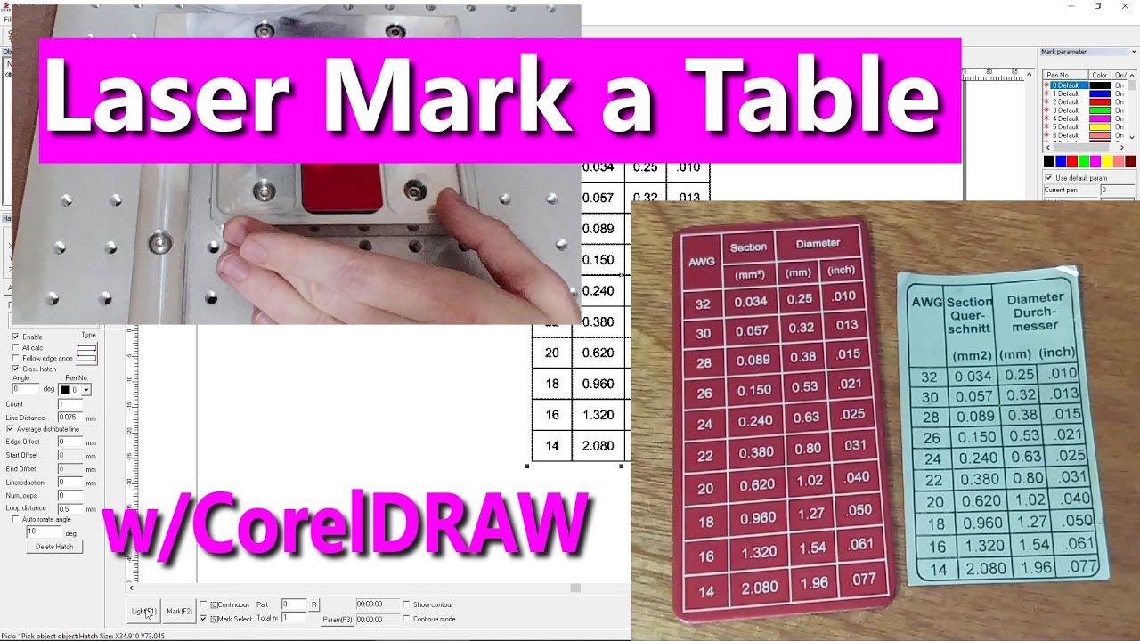 How to Make a Table in CorelDRAW for Fiber Laser Marking in EzCad2