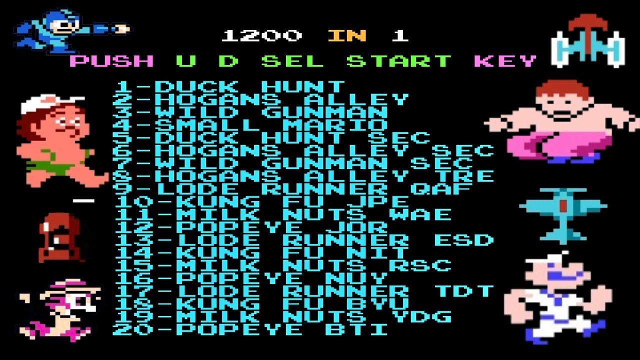 NES 1200 in 1 Alt Games : All Nintendo Gameplay
