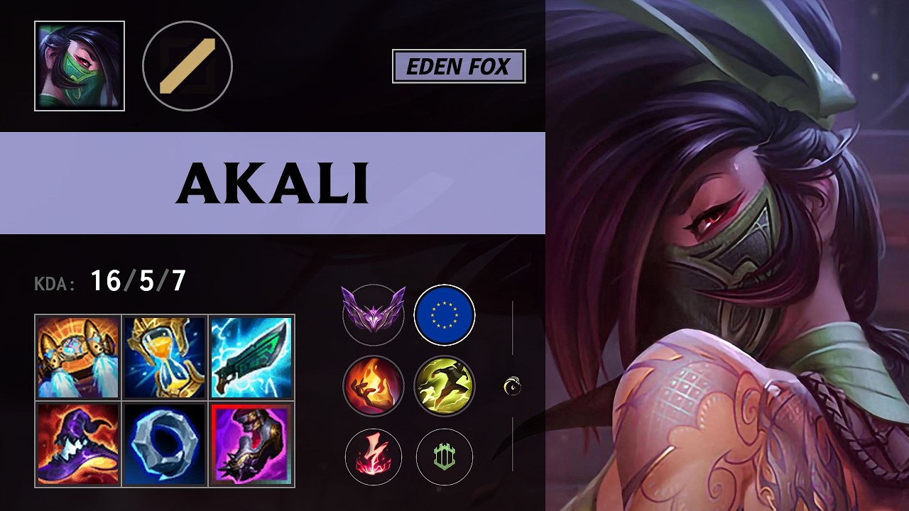 (Eden Fox) Akali Mid vs LeBlanc - EUW Master Patch 26.12