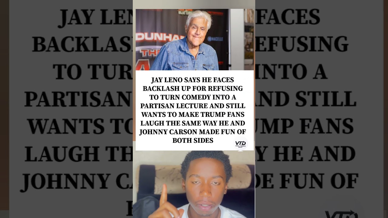 Jay Leno champions bipartisan comedy, refusing to lecture his audience.