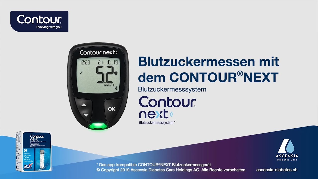 Blutzuckermessen mit CONTOUR NEXT (verbunden) |mmol/L | Schweiz (de_CH)