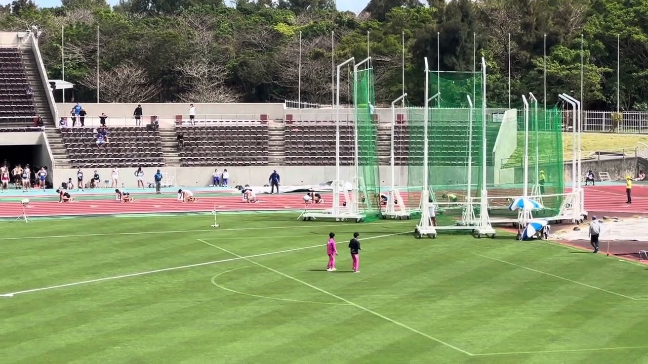 2025年　沖縄県春季記録会　男子Ａ ３００ｍ ﾀｲﾑﾚｰｽ 5組　3レーン桐生祥秀