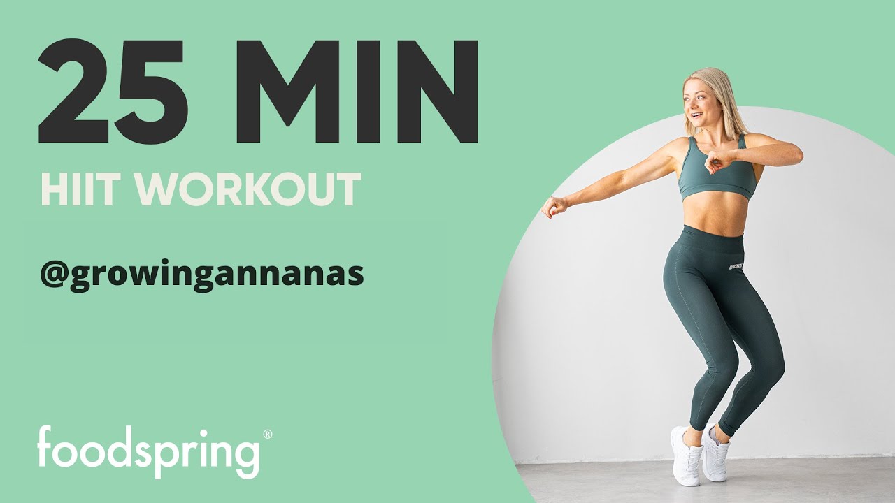 25 min HIIT interm&eacute;diaire | sans mat&eacute;riel | sport &agrave; la maison | foodspring&reg; | @growingannanas