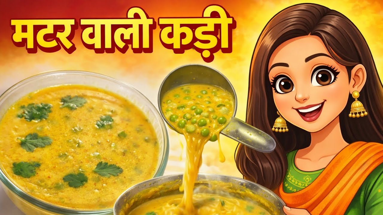 मटर वाली कड़ी……🫛 💯स्वादिष्ठ 