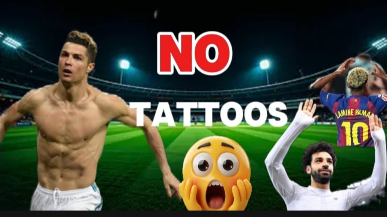 Top 10 Footballers With No Tattoos 😳 #displine 