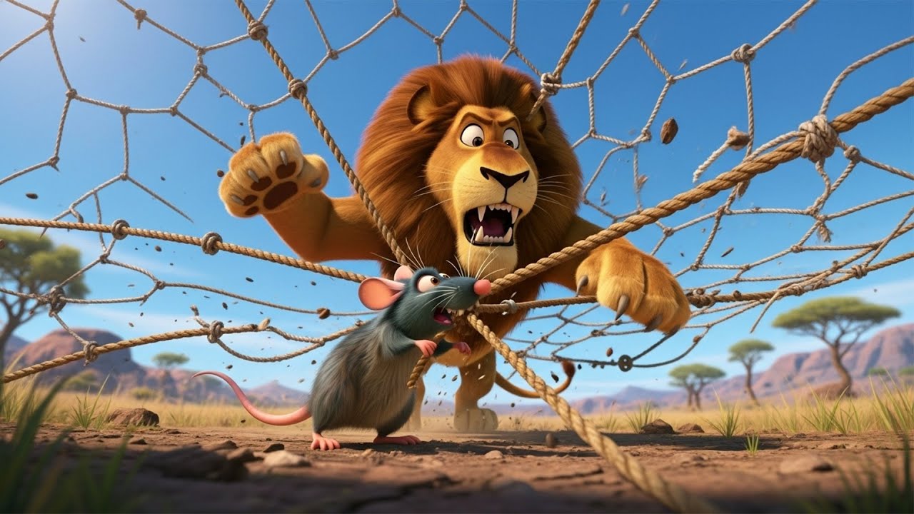 The Lion and the Mouse | Learning English  Storytelling