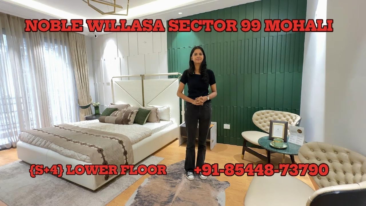 Ultra-Luxury lower floor noble willasa sector 99 , mohali , 3bhk fully  furniture near by airport