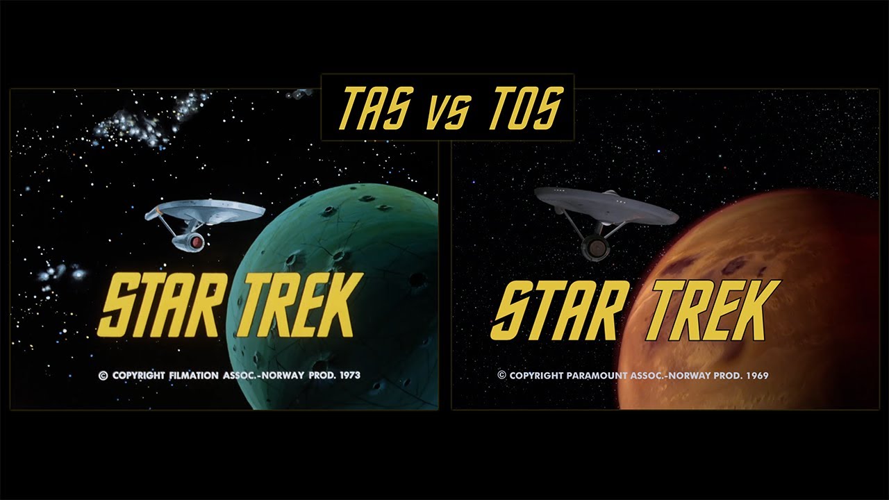 Star Trek - Animated (TAS) vs Original (TOS) Opening Theme Scene Comparison