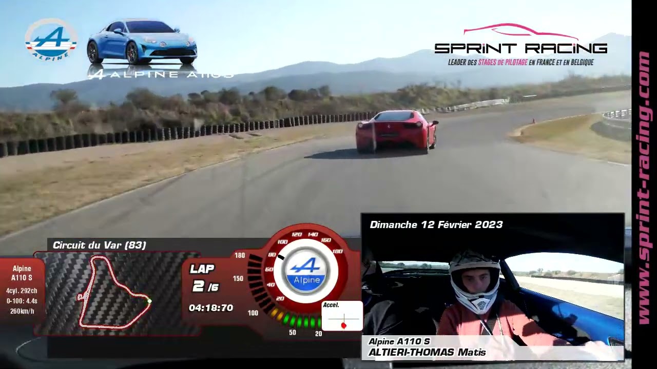 Matis 15 ans - Alpine A110s - Circuit du Luc