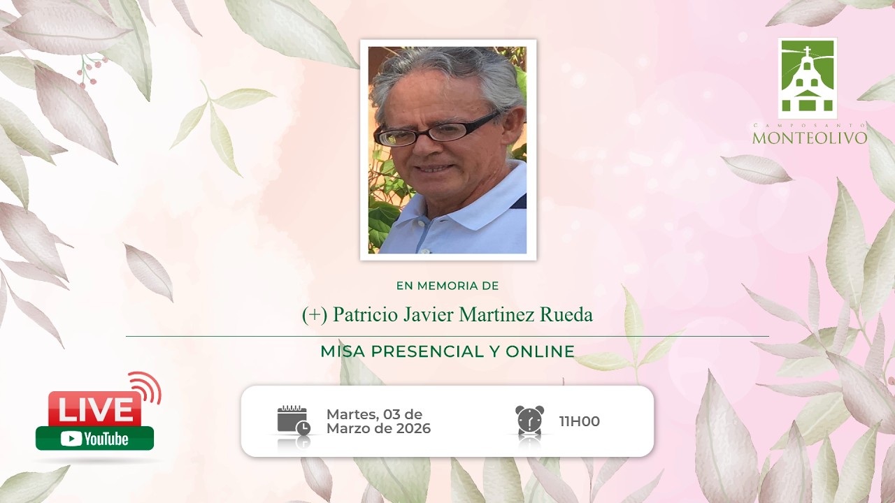 Misa presencial y online en memoria de Patricio Javier Martinez Rueda