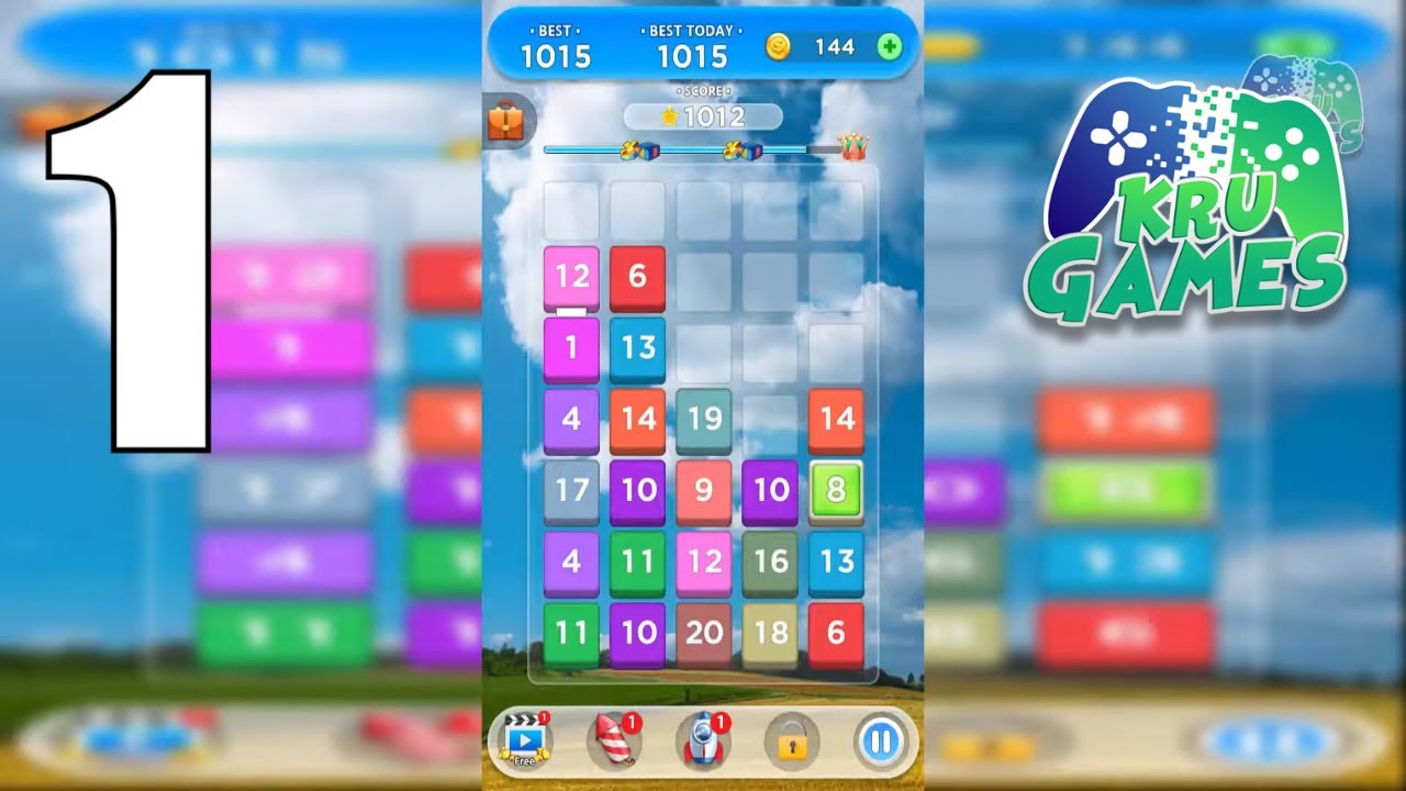 Merge Number Puzzle Gameplay Walkthrough #1 (Android, IOS)